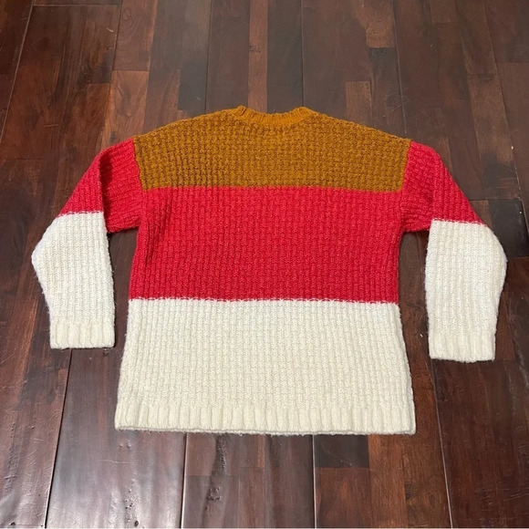 American Eagle Oversize Striped Sweater Women’s XS Acrylic Fuzzy Cozy - Picture 8 of 9